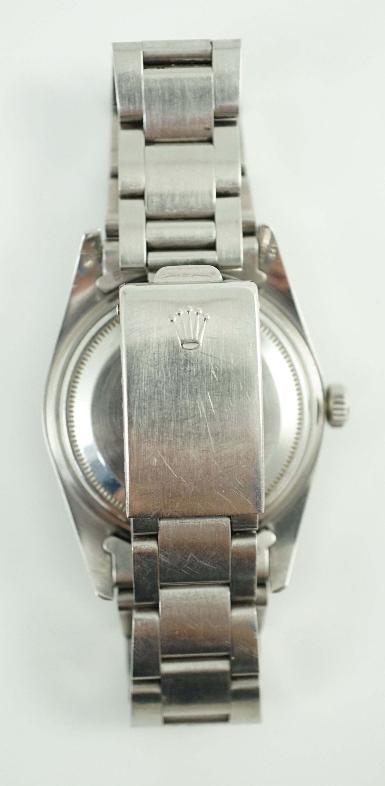 A gentleman's rare 1956 stainless steel Rolex Oyster Perpetual 100/330 Submariner wrist watch